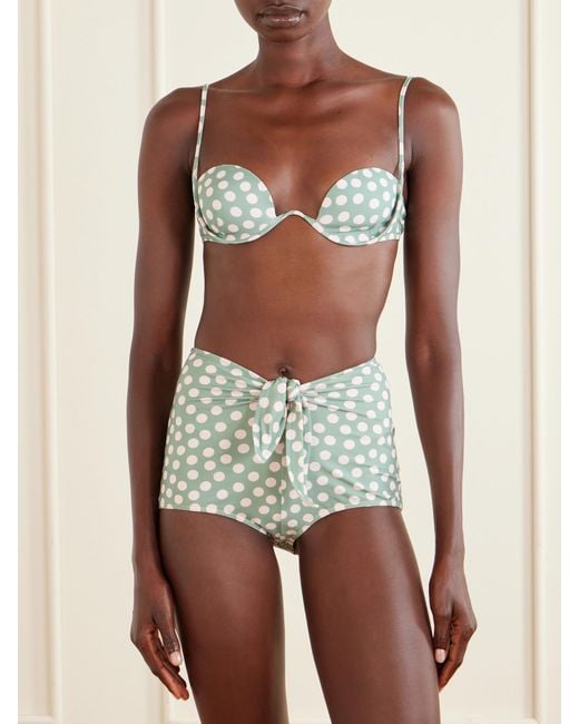 Alaïa Blue Polka-Dot Bikini