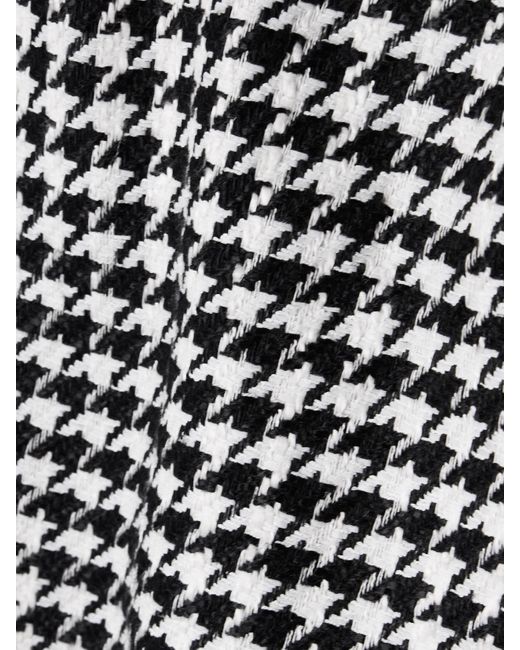 Carolina Herrera Black Minirock Aus Tweed Mit Hahnentrittmuster