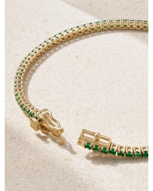 Sydney Evan Natural 14-Karat Emerald Tennis Bracelet