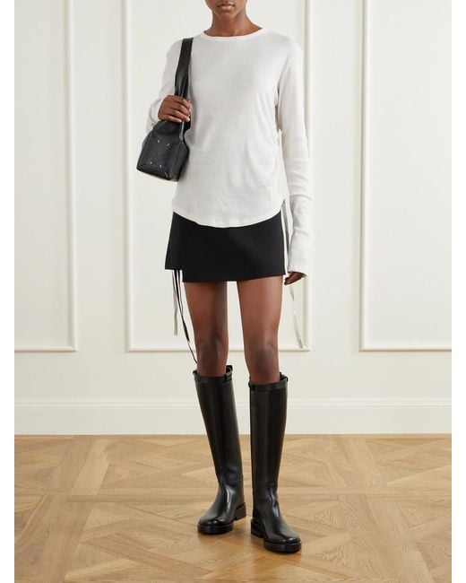 Ann Demeulemeester Black Stan Leather Knee Boots