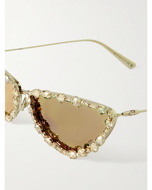 Dior Natural Missdior B1U Cat-Eye Crystal-Embellished-Tone Sunglasses