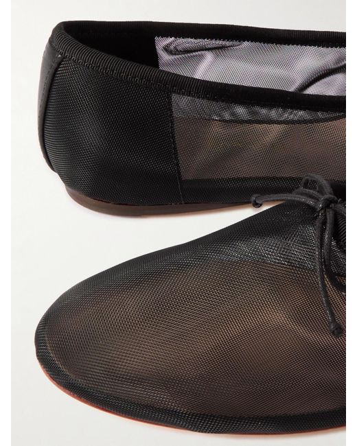 Loeffler Randall Black Landon Mesh Ballet Flats