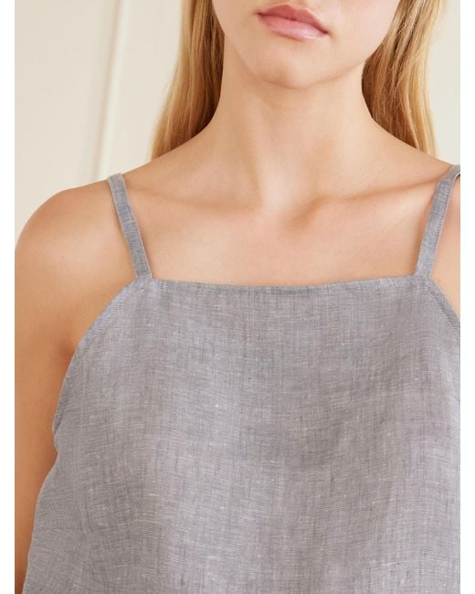 Eres Gray Gentille Linen Top