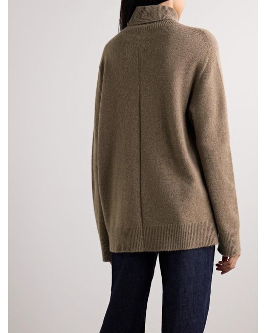 The Row Brown Hepny Rollkragenpullover Aus Meliertem Kaschmir