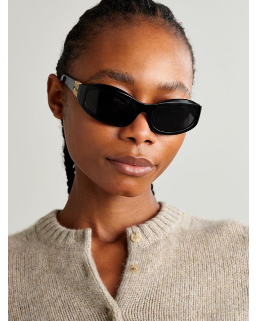 Miu Miu Black Glimpse D-Frame Acetate Sunglasses