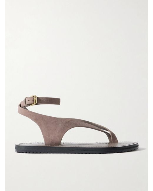 A.Emery Natural Millar Sandalen Aus Veloursleder