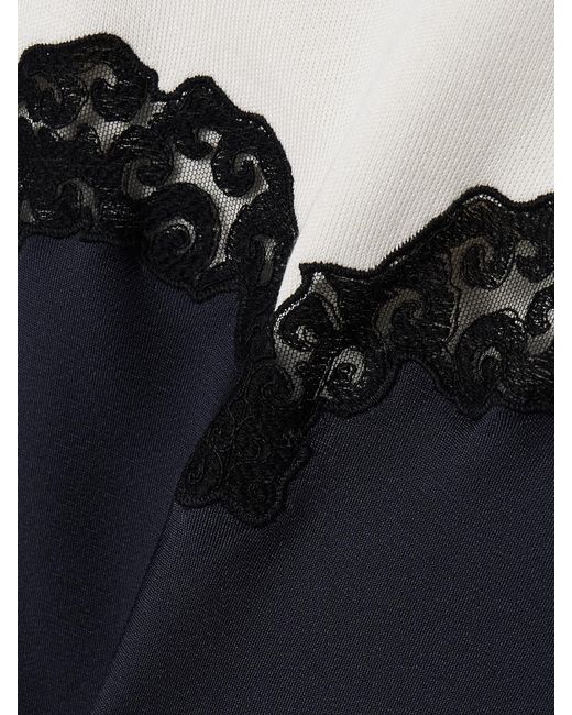 Gabriela Hearst Blue Amaryllis Lace-Trimmed Silk Maxi Dress
