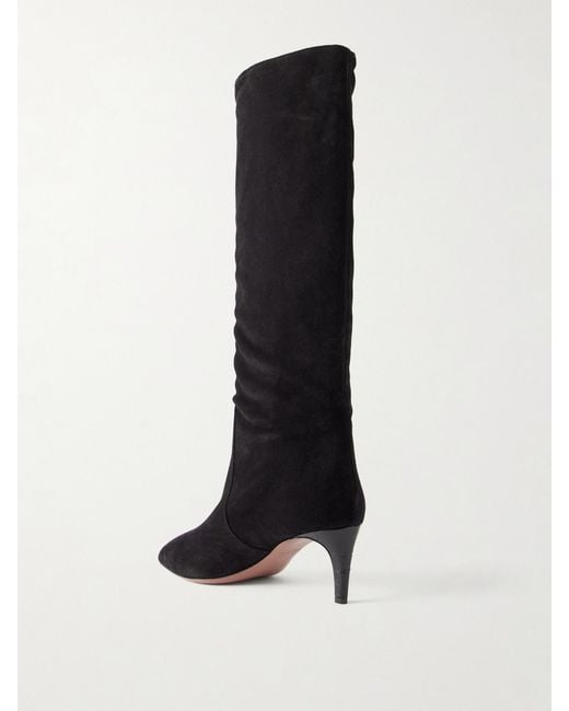 Paris Texas Black Stiletto 60 Suede Knee Boots