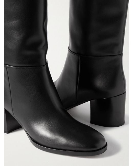 Gianvito Rossi Black Santiago 60 Kniehohe Stiefel Aus Leder