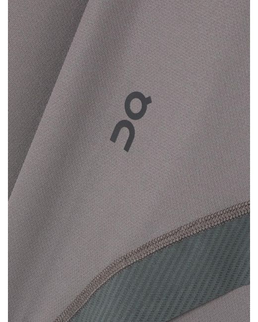 On Shoes Gray Post Archive Facti Printed Recycled Stretch-Jersey And Mesh T-Shirt