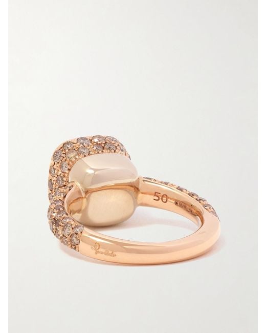 Pomellato Natural Nudo Solitaire Classic 18-Karat Rose And Diamond Ring