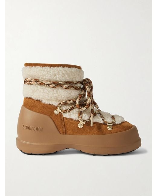 Après-Skis En Peau Lainée Luna Moon Boot en coloris Natural