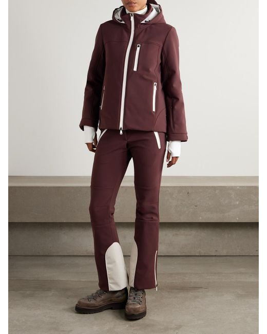 Brunello Cucinelli Purple Hooded Padded Ski Jacket