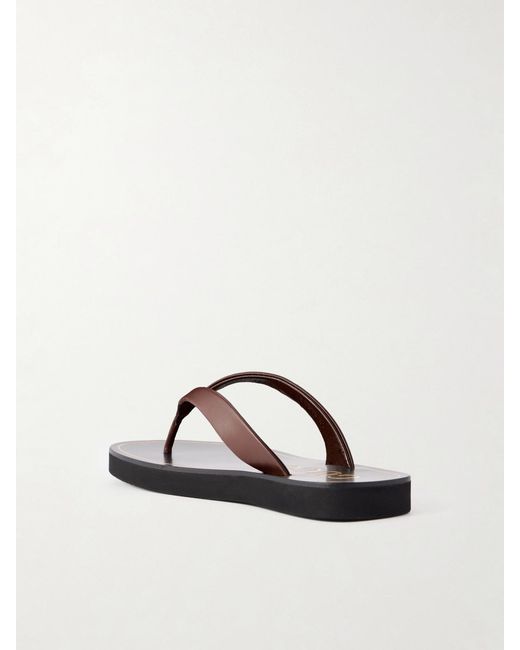 Gucci Brown Embellished Leather Sandals
