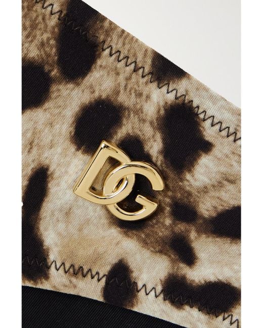 Dolce & Gabbana Natural Leopard-Print Bikini Briefs