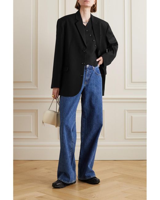 Frankie Shop Black Gelso Oversized-Blazer Aus Einer Tencel-Lyocell-Mischung