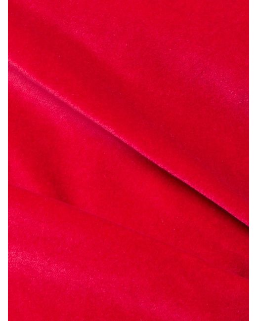 TOVE Red Sabella Trägerloses Midikleid Aus Samt Aus Einer Baumwollmischung Mit Raffungen