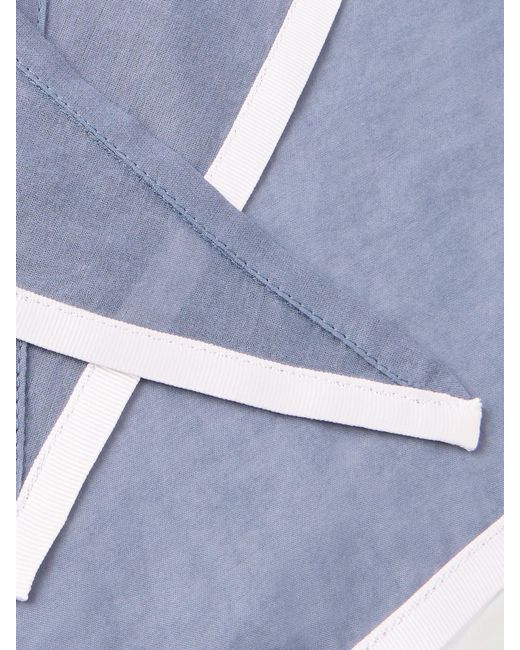 Les Vacances d'Irina Blue Sailor Cotton-Voile Triangle Scarf
