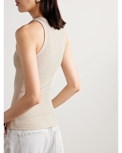 Goldsign Natural Laurel Ribbed-Knit Tank
