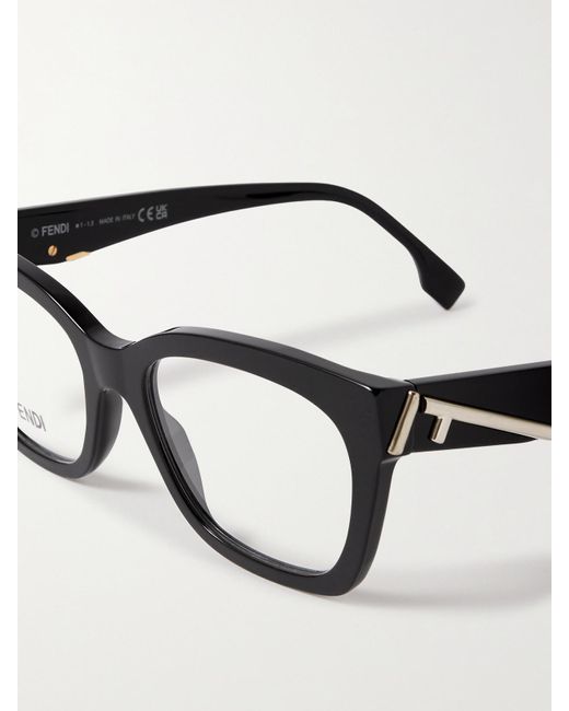 Fendi Black Fendi First Square-Frame Acetate Optical Glasses