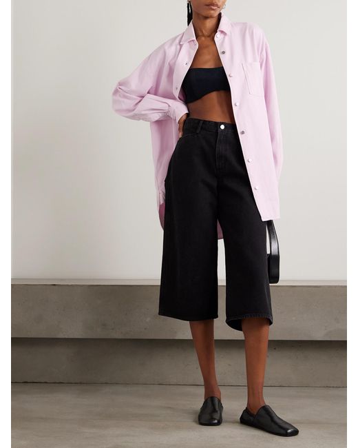 Agolde Pink Maria Mcmanus Oversized Organic Denim Shirt