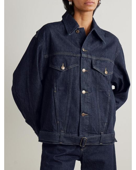 Agolde Blue Merritt Belted Denim Jacket