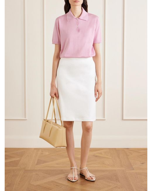 Jil Sander Pink Wool Polo Shirt