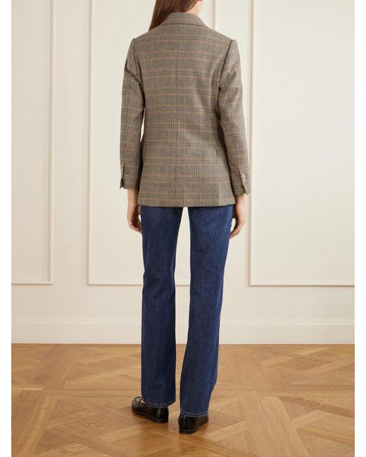 Giuliva Heritage Brown The Andrea Prince Of Wales Wool And Cashmere-Blend Blazer