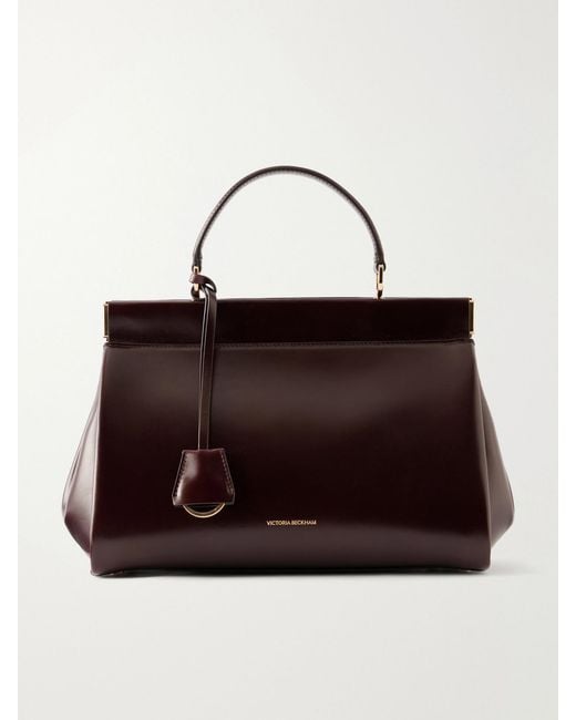 Victoria Beckham Brown Sloane Frame Leather Tote