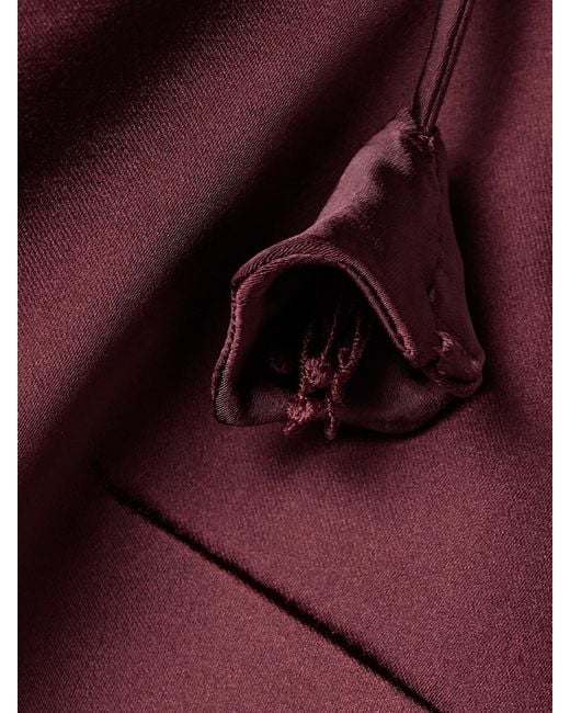 Self-Portrait Red Minikleid Aus Satin Mit Applikationen