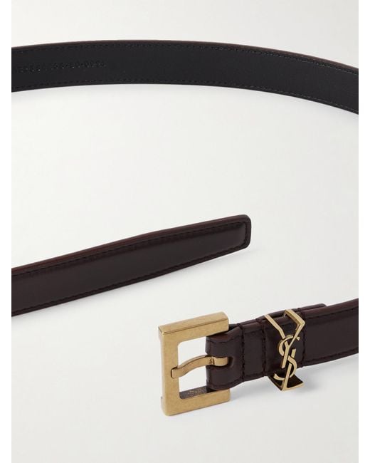 Saint Laurent Red Cassandre Gürtel Aus Leder