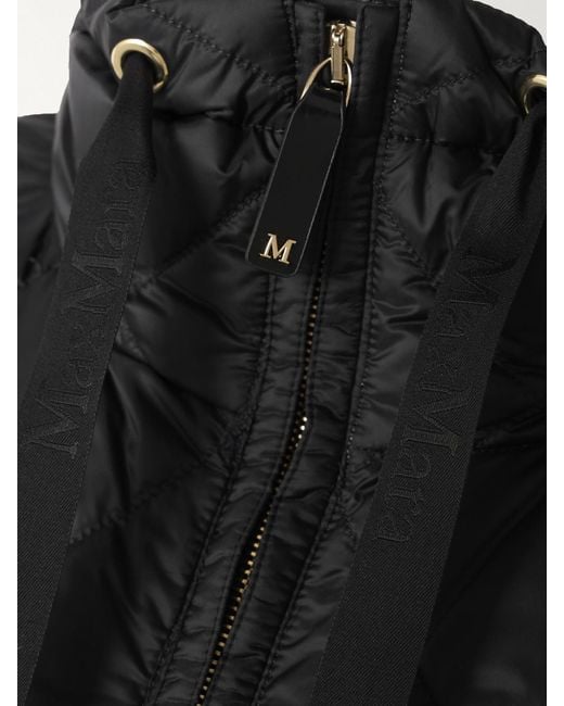 Max Mara Black Cube Belted Padded Quilted Shell Down Jacket