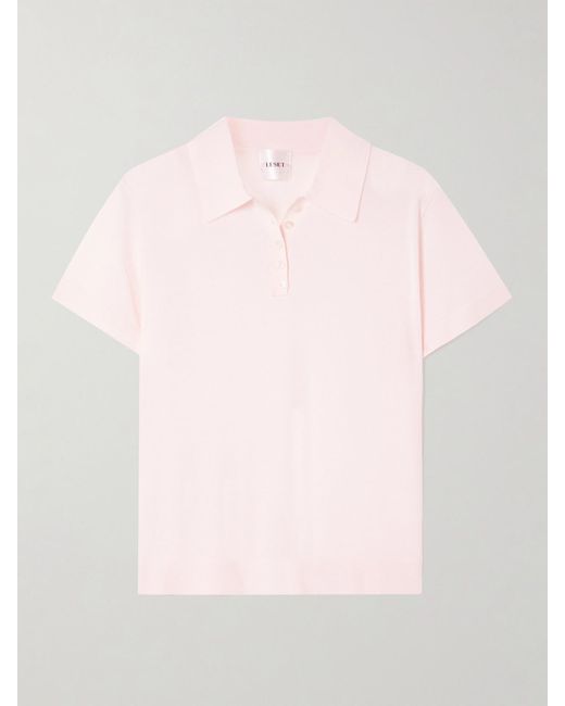Leset Pink James Merino Wool Polo Shirt