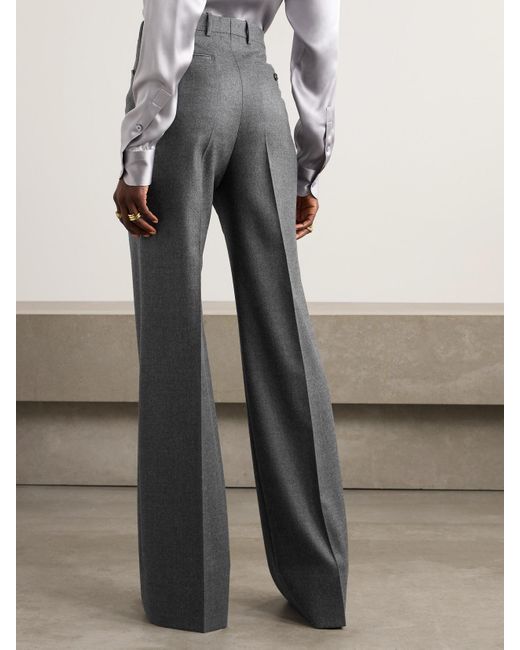 Tom Ford Gray Wool-Blend Twill Straight-Leg Pants
