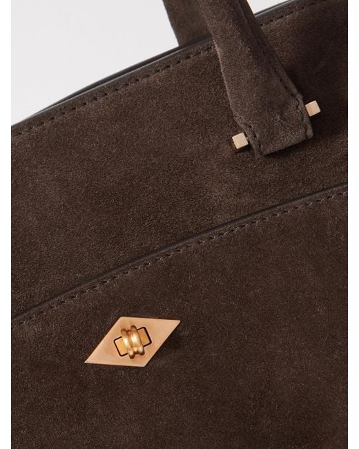 Metier Brown Private Eye Medium Suede Tote
