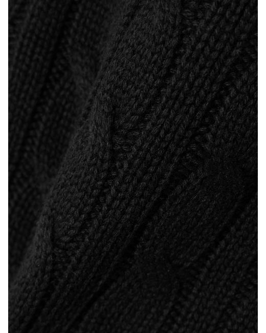arch4 Black Cassie Cable-Knit Silk And Organic Cashmere-Blend Tank