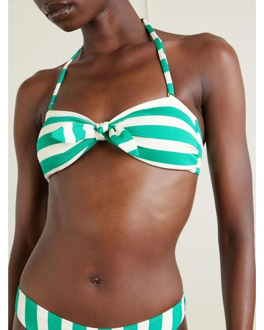 Lemlem Green Striped Bikini