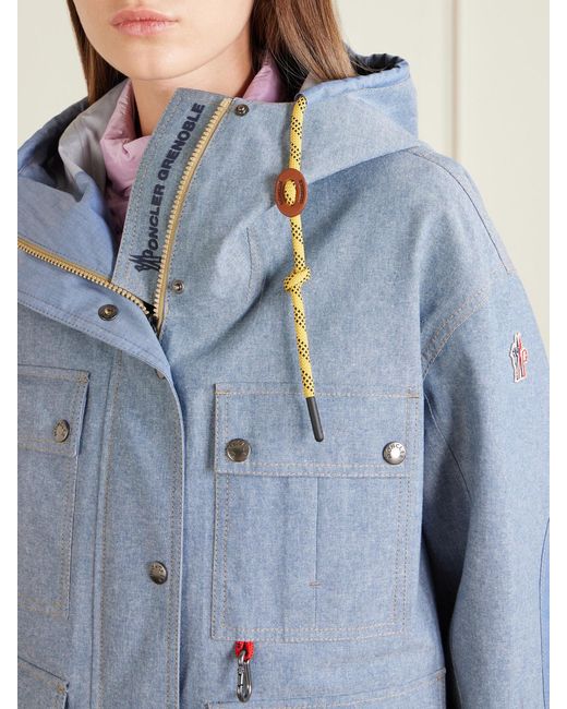 Moncler Blue Beziers Padded Denim Jacket