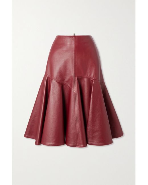 Kate spade red leather deals skirt