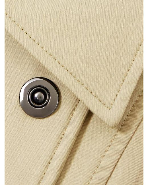 Twp Natural Long Bogie Mantel Aus Gabardine Aus Einer Baumwollmischung