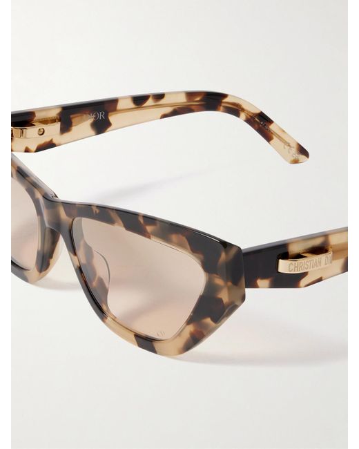 Dior Natural Cdior B6I Cat-Eye Tortoiseshell Acetate Sunglasses