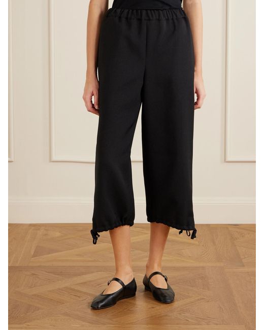Comme des Garçons Blue Gabardine Wide-Leg Pants