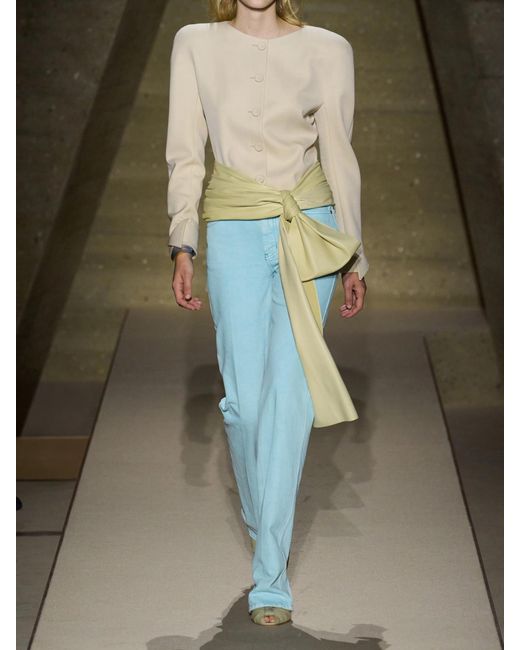 Chloé Blue High-Rise Slim-Leg Jeans