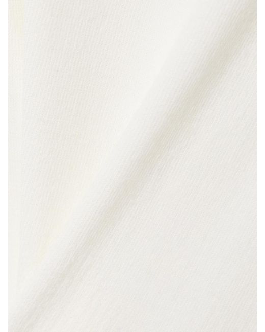 Falke White Nordic Wool-Blend Top