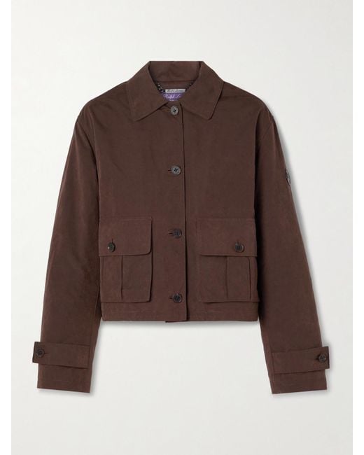 Ralph Lauren Brown Katie Padded Brushed Cotton-Blend Jacket