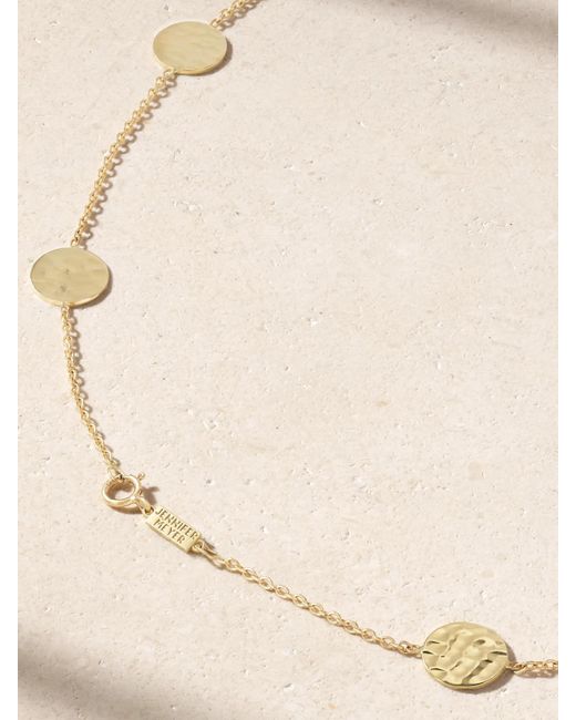 Jennifer Meyer Natural Mini Hammered Disc By The Inch Kette Aus 18 Karat