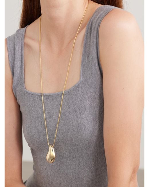 LIE STUDIO White The Betty Convertible-Plated And Leather Necklace