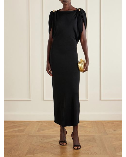 Altuzarra Black Henderson Woven Maxi Dress
