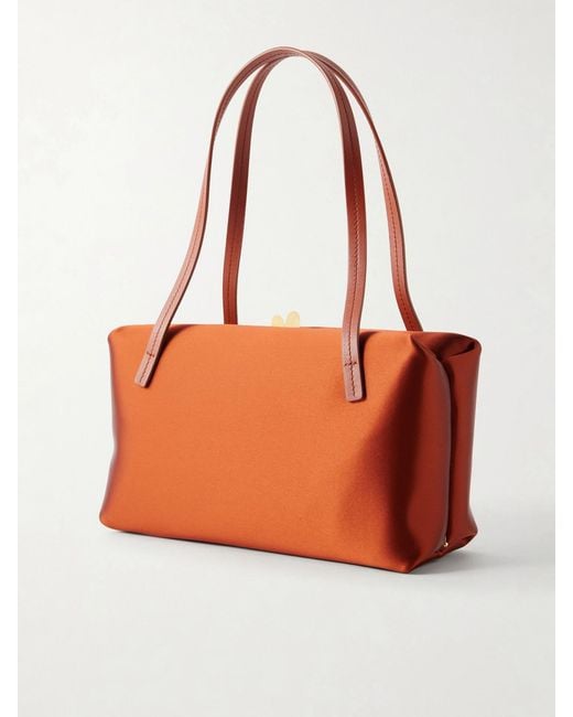 Jil Sander Red Goji Pillow Satin Shoulder Bag