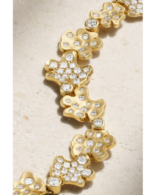 David Yurman Natural Fine Petals Armband Aus 18 Karat Gold Mit Diamanten